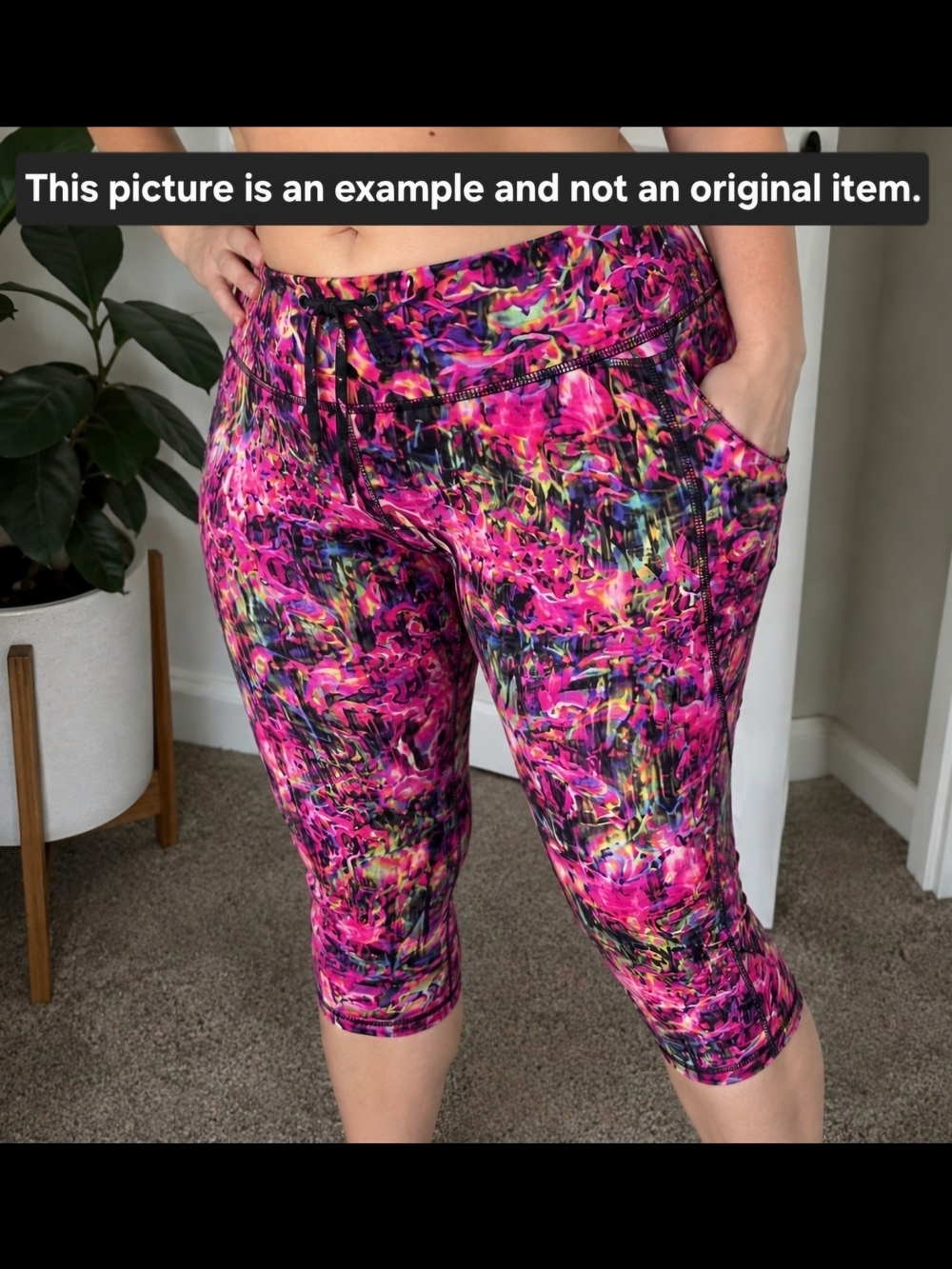 lululemon athletica Pink Multi-Color Capri Leggings Size 20